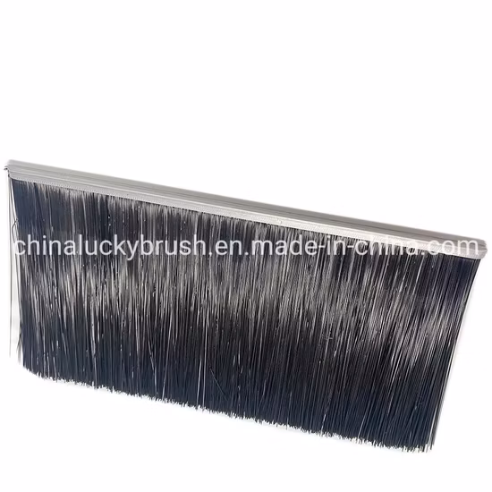 Brosse de nettoyage à bande Flexible pour Escalator de fenêtre de porte/brosse industrielle en crin de cheval en plastique et Nylon à Double rangée (YY