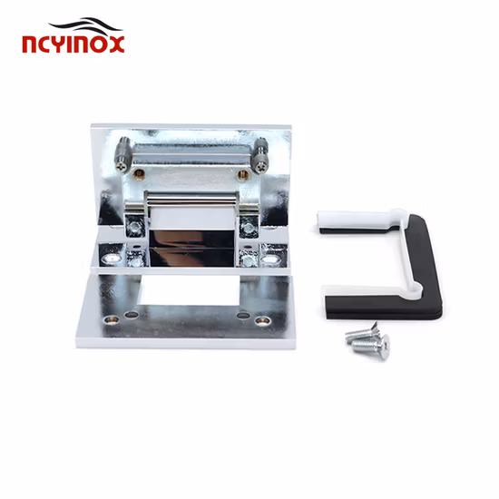90 Degree Wall to Glass Door Hinge Brass Bathroom Offset 5 Degrees Glass Shower Hinge