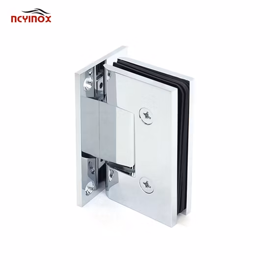 90 Degree Wall to Glass Door Hinge Brass Bathroom Offset 5 Degrees Glass Shower Hinge