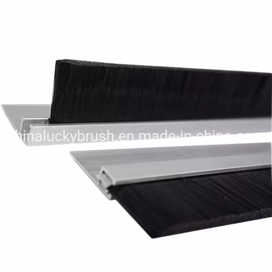 Flexible Strip Cleaning Brush for Door Window Escalator /Double Row Base Nylon Plastic Horse Hair Industrial Brush (YY-995)