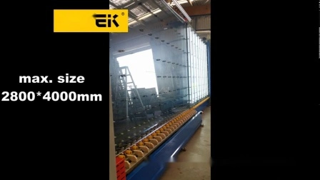 Machine de remplissage de gaz en ligne verticale automatique de 2800 mm, ligne de production de verre isolante sous vide à double vitrage